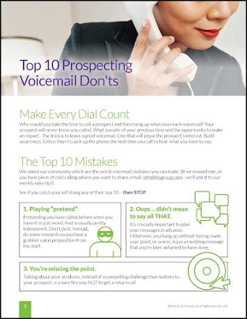 Top 10 Prospecting Voicemail Donts Top 10 Prospecting Voicemail Donts