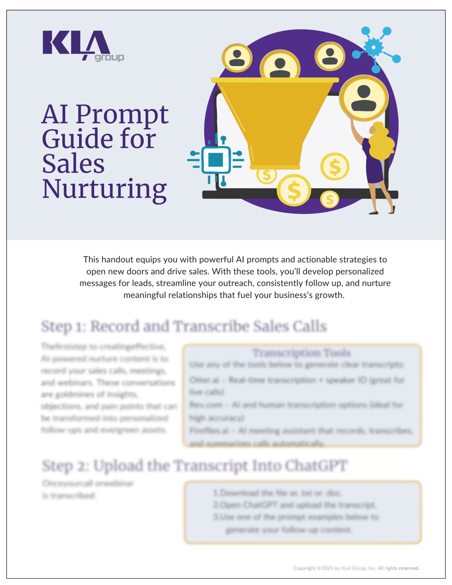 AI prompt Guide for Sales Nurturing AI prompt Guide for Sales Nurturing